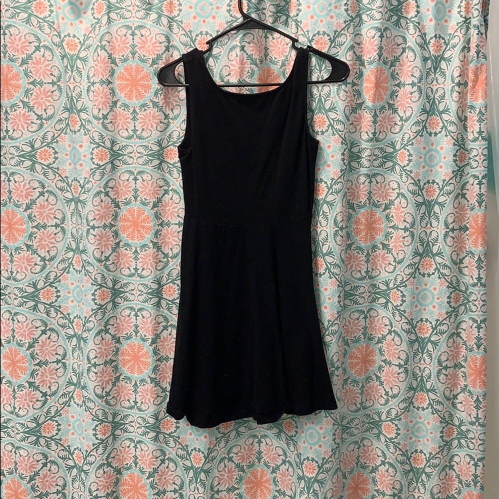 Black dress with open back